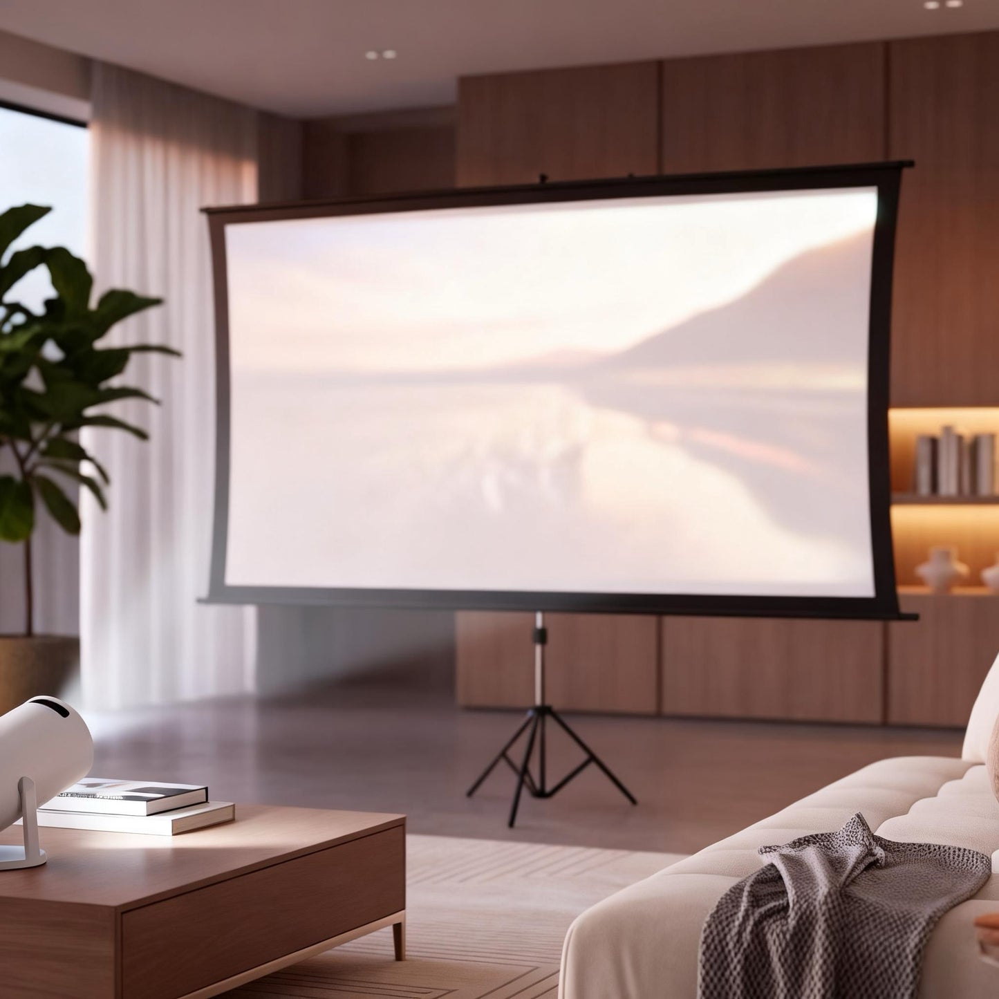 PixiBeam™ 100-Inch Freestanding Projector Screen